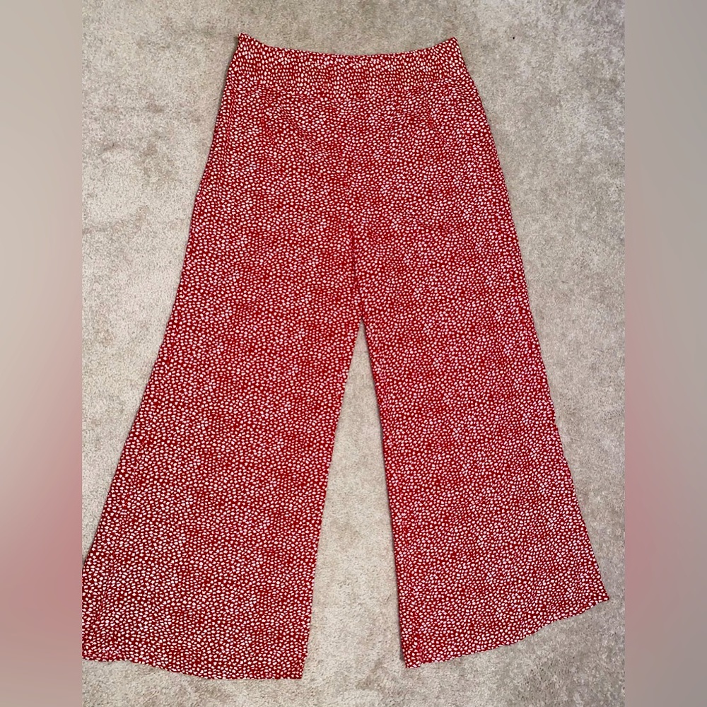 Red Printed Palazzo Pants